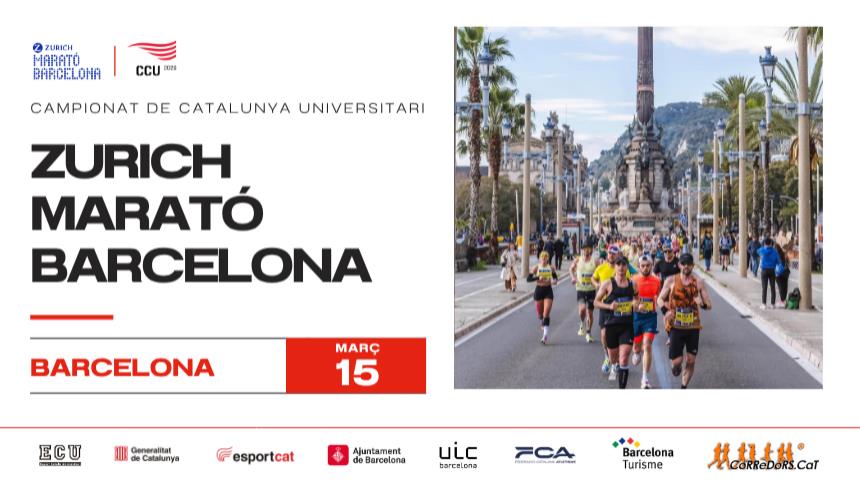 La Zurich Marató de Barcelona acollirà el Campionat de Catalunya Universitari de Marató 2026